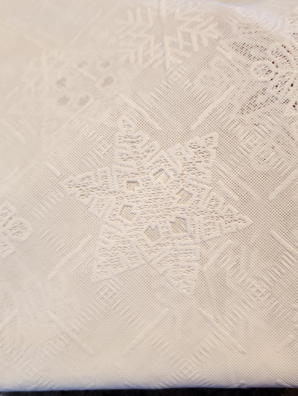 Snowflake Vinyl Tablecloth Miles Kimball Snowflake, NWT, Vintage